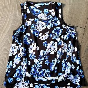 Floral sleeveless blouse